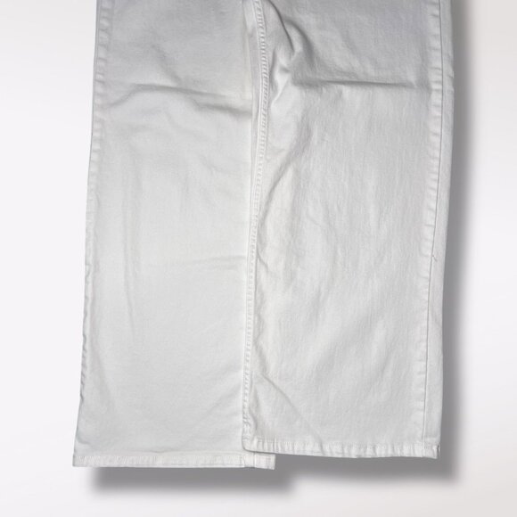 Vigoss White Wide Leg Cropped Jeans Women’s Size 9 29 High Rise Stretch Belted - Picture 5 of 8